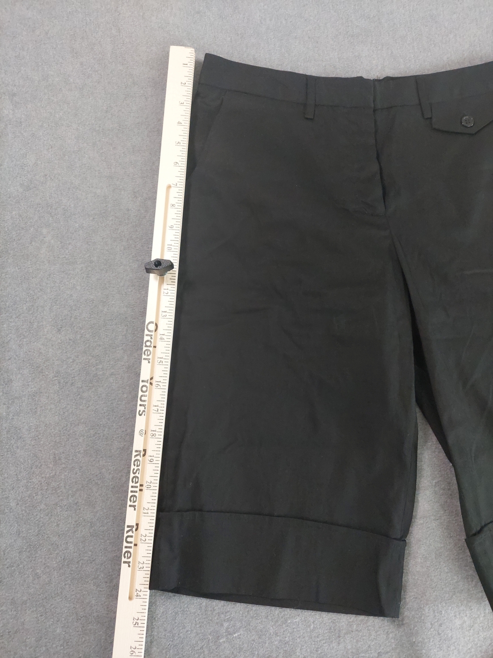 NWT Bamboo Traders Black Bermuda Shorts - Cuffed Hem Size 12 - Picture 6 of 9